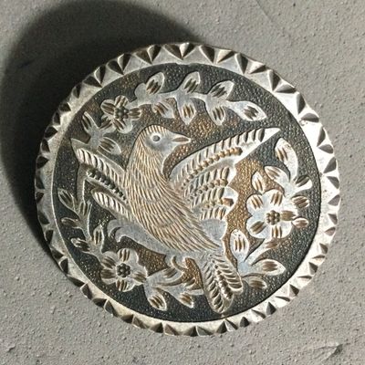 STEEL BIRD with GOLD GILT