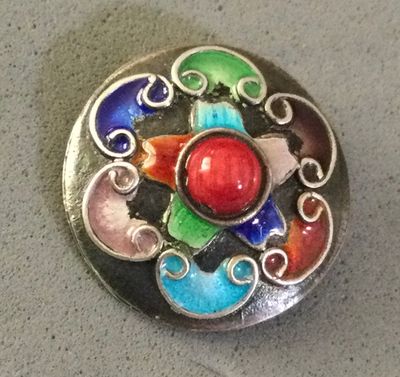 SILVER COLORFUL CLOISONNÉ ENAMEL, SMALL