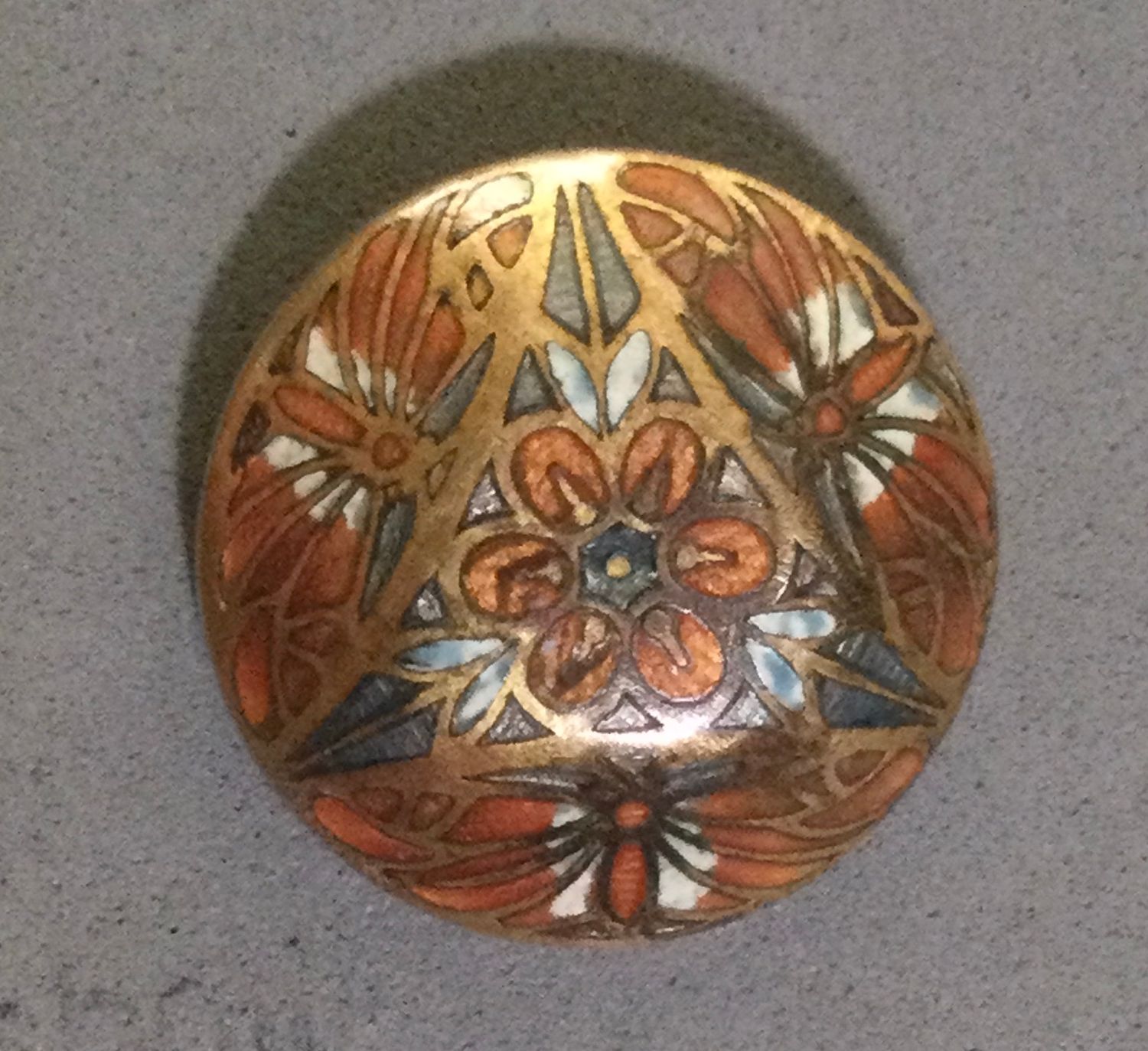 ENAMEL TRIAD BUTTERFLY, COUNTER-ENAMELED, MEDIUM