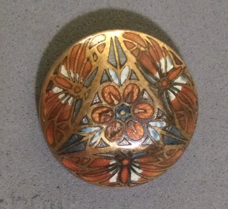 ENAMEL TRIAD BUTTERFLY, COUNTER-ENAMELED, MEDIUM