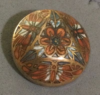 ENAMEL TRIAD BUTTERFLY, COUNTER-ENAMELED, MEDIUM