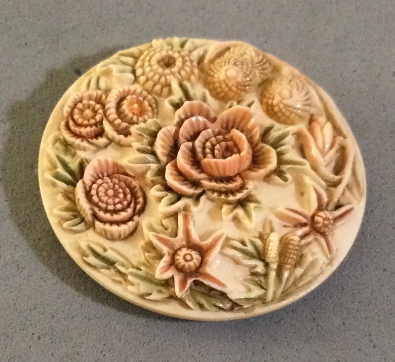 CONTEMPORARY “NATURAL MATERIAL” CARVED FLORAL, LARGE