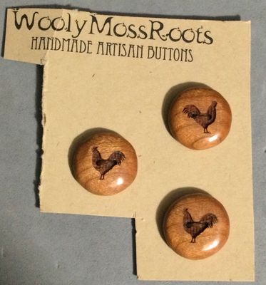 WOOLY MOSS ROOTS LASER CUT WOODEN ROOSTERS