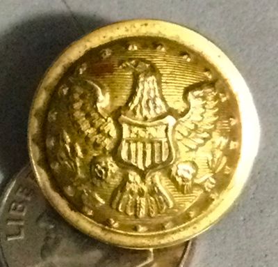 U.S. ARMY TUNIC BUTTON, LATE 1800s