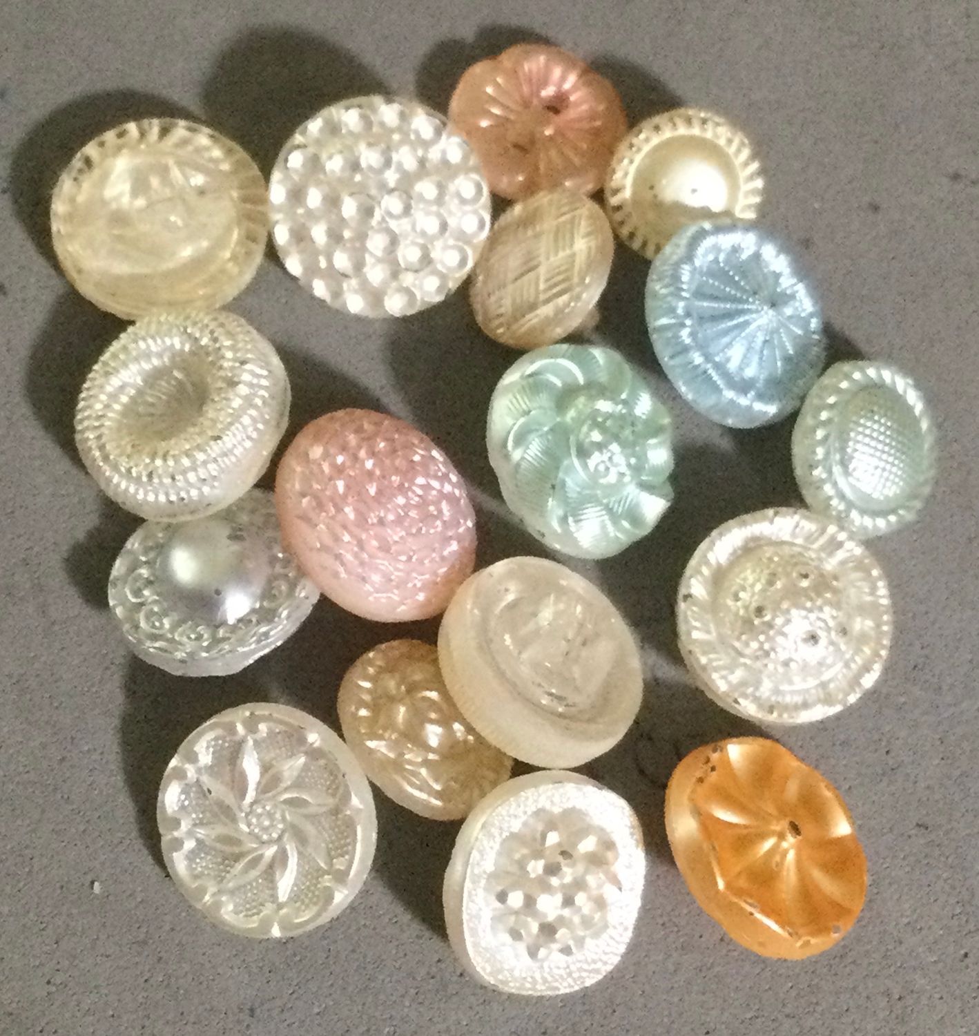 Group of 17 Pearlized Glass