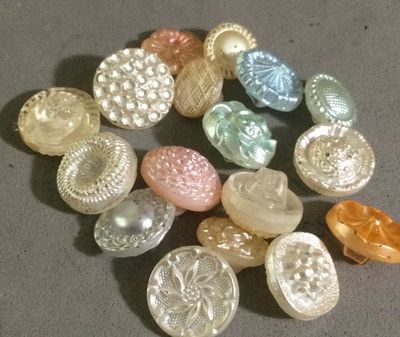 Group of 17 Pearlized Glass