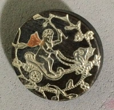 Silver Inlay in Horn, Small