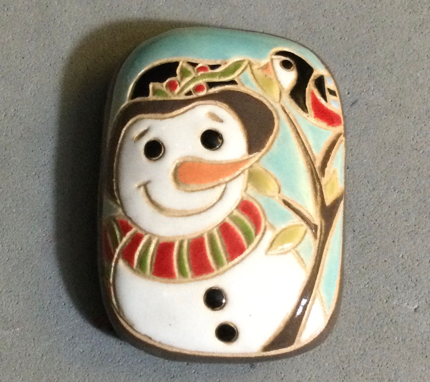 GOLEM DESIGN STUDIO Snowman with Bird