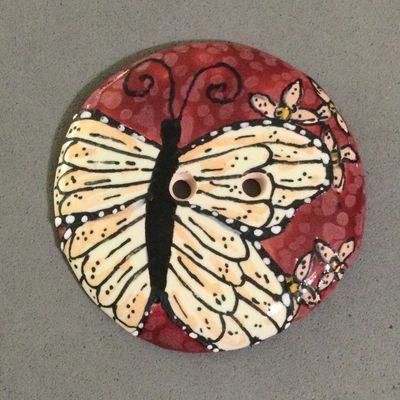 DAMYANAH  STUDIO  Butterfly, sew-through ceramic