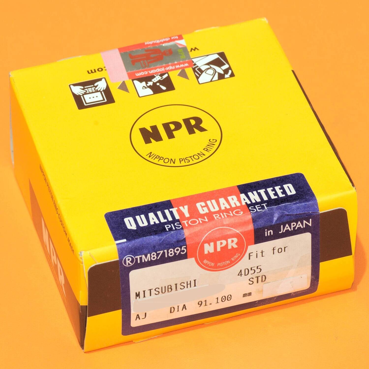 NPR Piston Ring Set Fits Mitsubishi Non-Turbo 4D55 4D56