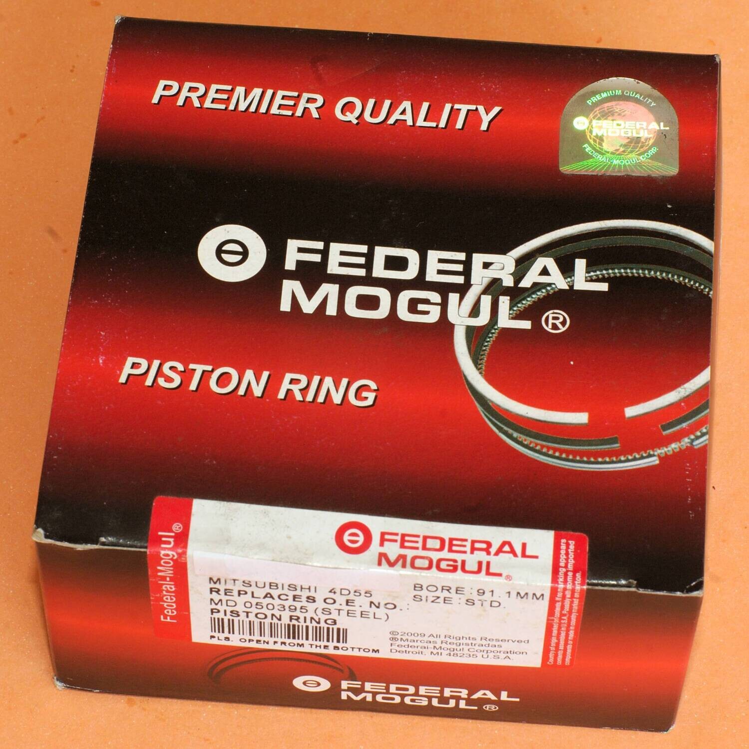 Federal Mogul Piston Ring Set Fits Mitsubishi Non-Turbo 4D55 4D56 Part Number MD050395 Non-tapered