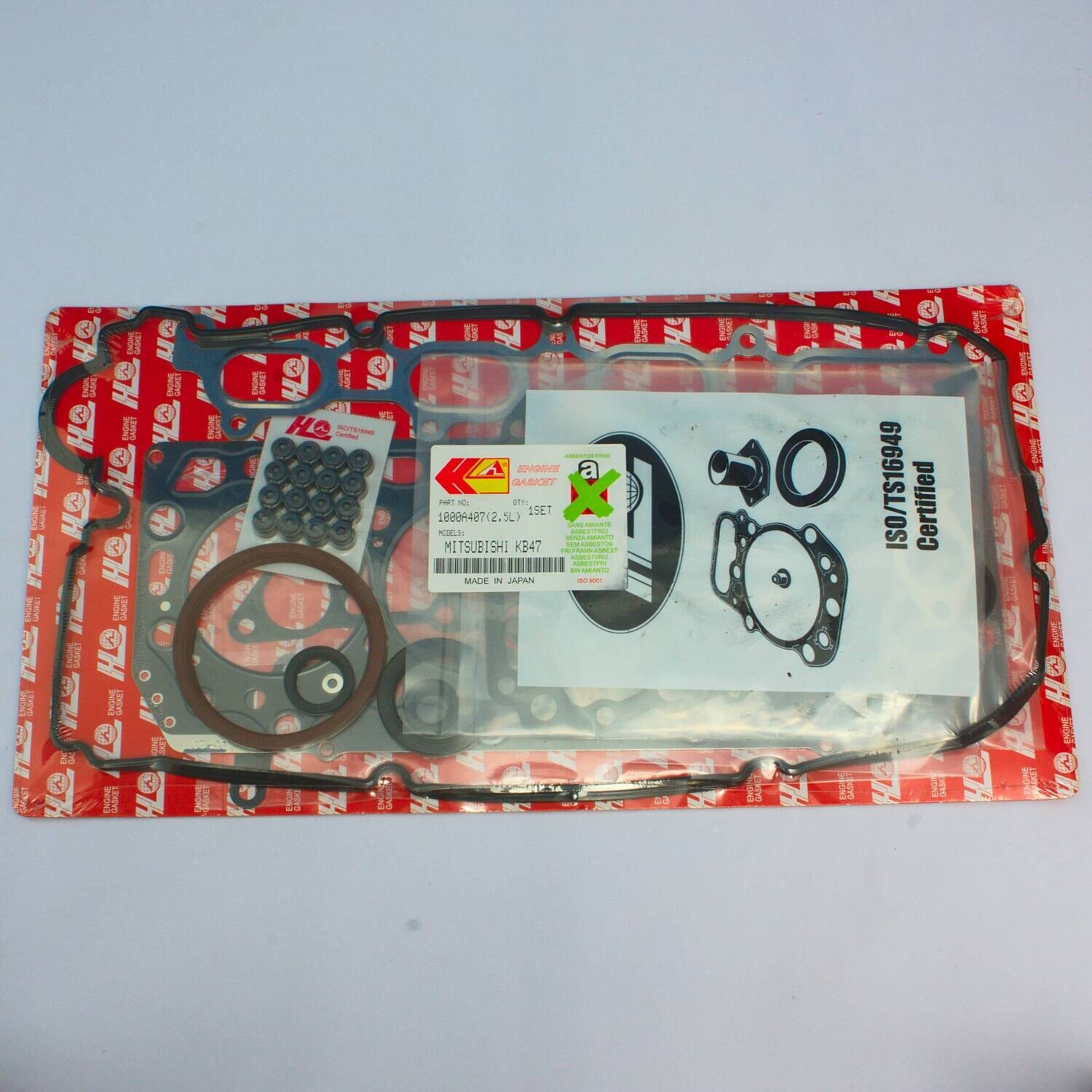 Overhaul Gasket Kit Fits Mitsubishi L200 Triton 16-Valve 4D56U DOHC