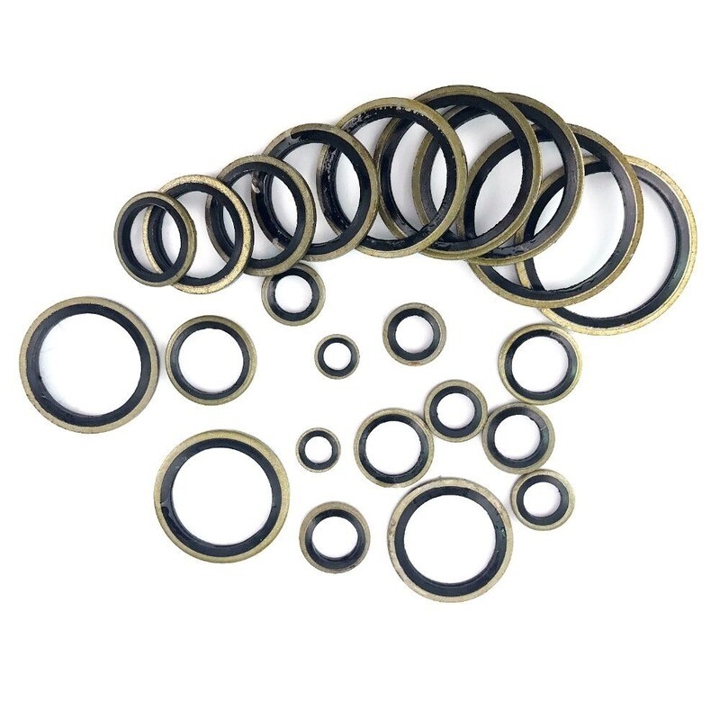 Steel Rubber Bonded Washer M6 M8 M10 M12 M14 M16 M18 M20 M22 M24 Fits Cars Trucks Motorcycles Banjo Bolt