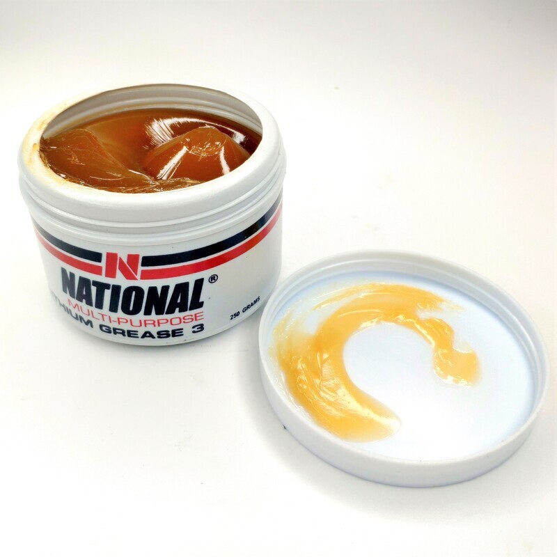 National Multipurpose Lithium Grease NLGI 3 High Temperature Fits Car Truck Motorcycle Bicycle, Weight: 250 Grams, Color: Yellow