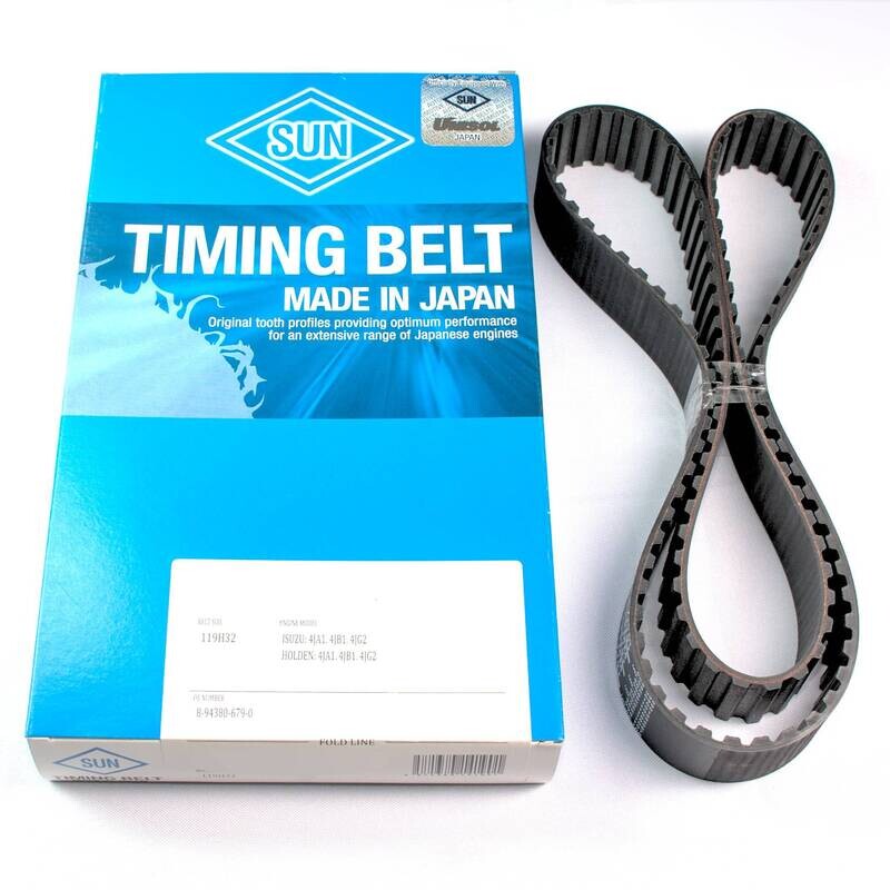 Sun 119x32 mm Timing Belt Square Fits Isuzu Holden Jackaroo Rodeo Big Horn Elf 4JA1 4JB1 4JG2
