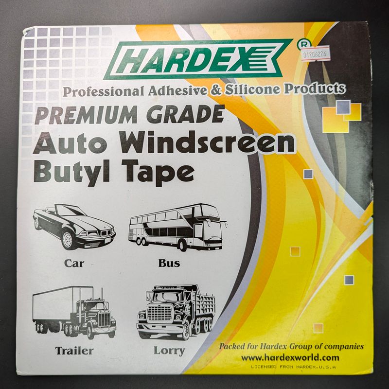 Hardex Premium Grade Auto Windscreen Butyl Tape Round Type