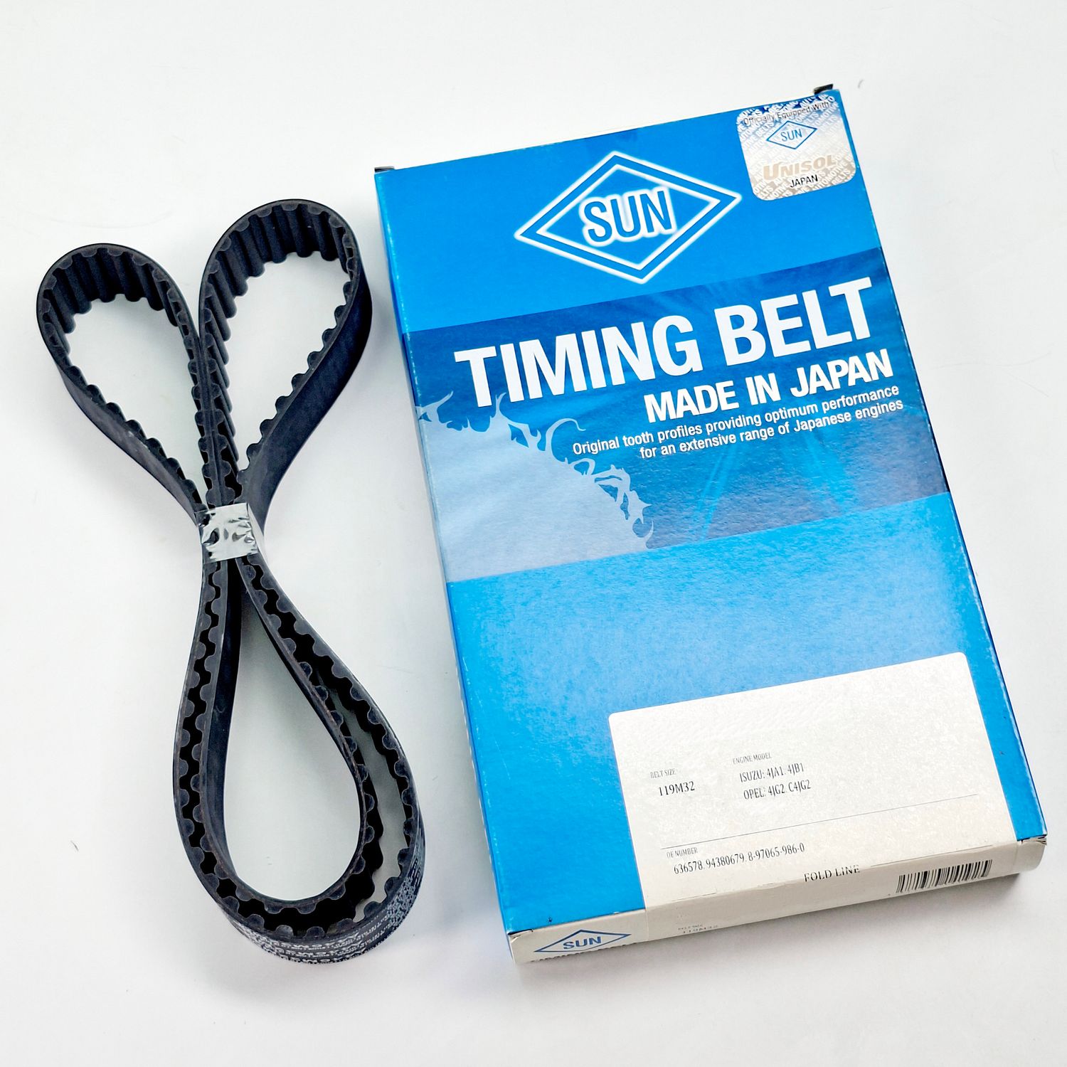 Sun 119x32 mm Timing Belt Round Fits Isuzu Bighorn Trooper MU Elf Faster 4JB1 4JB1T 4JG2