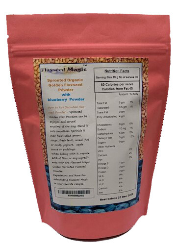 Sprouted Flaxseed with Blue berry Powder 450 g