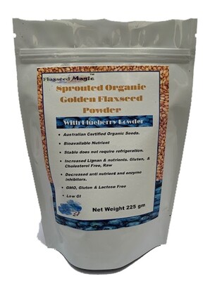 Sprouted Flaxseed Powder with blue berry powder