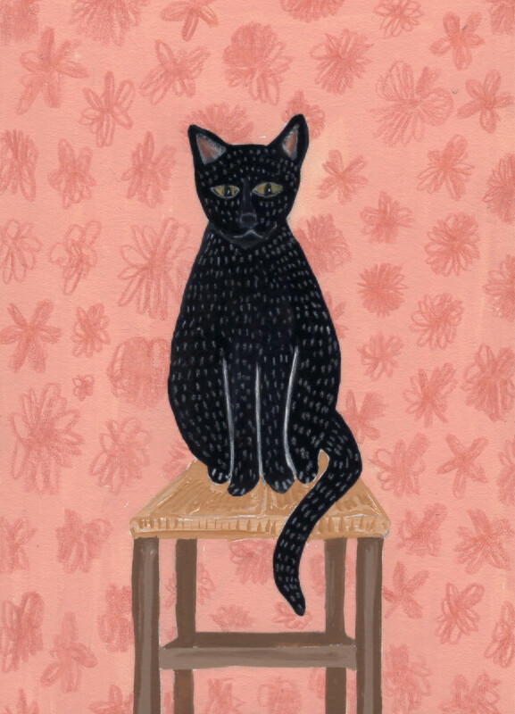 Ansichtkaart Black Cat