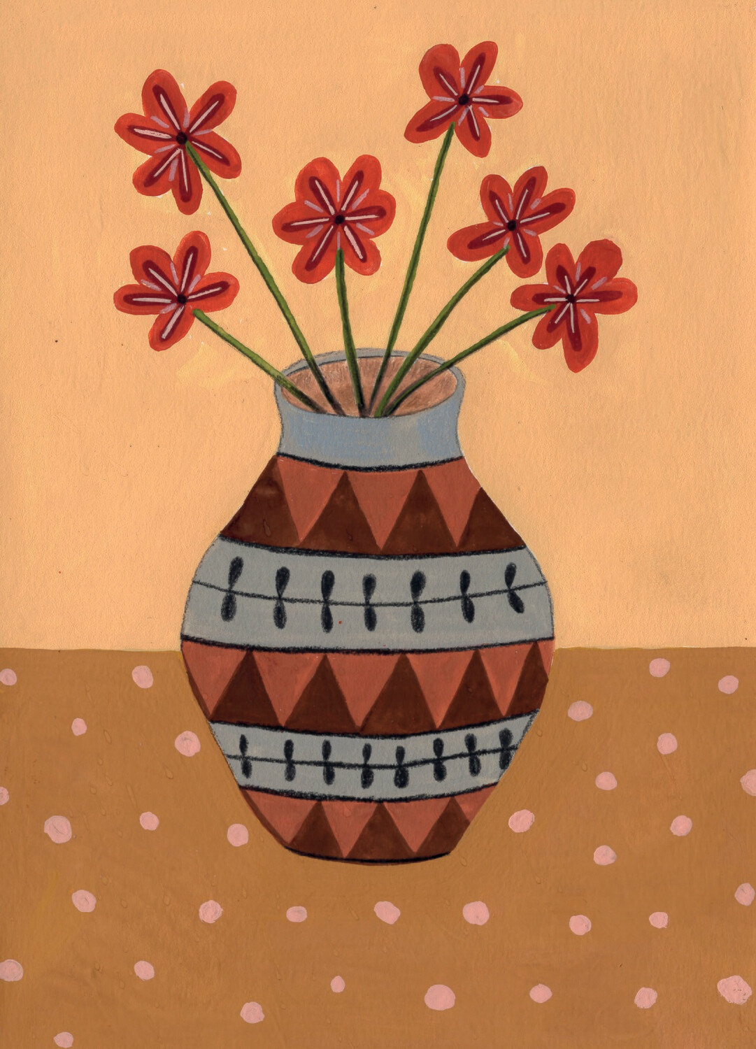 Ansichtkaart Flower Aztec