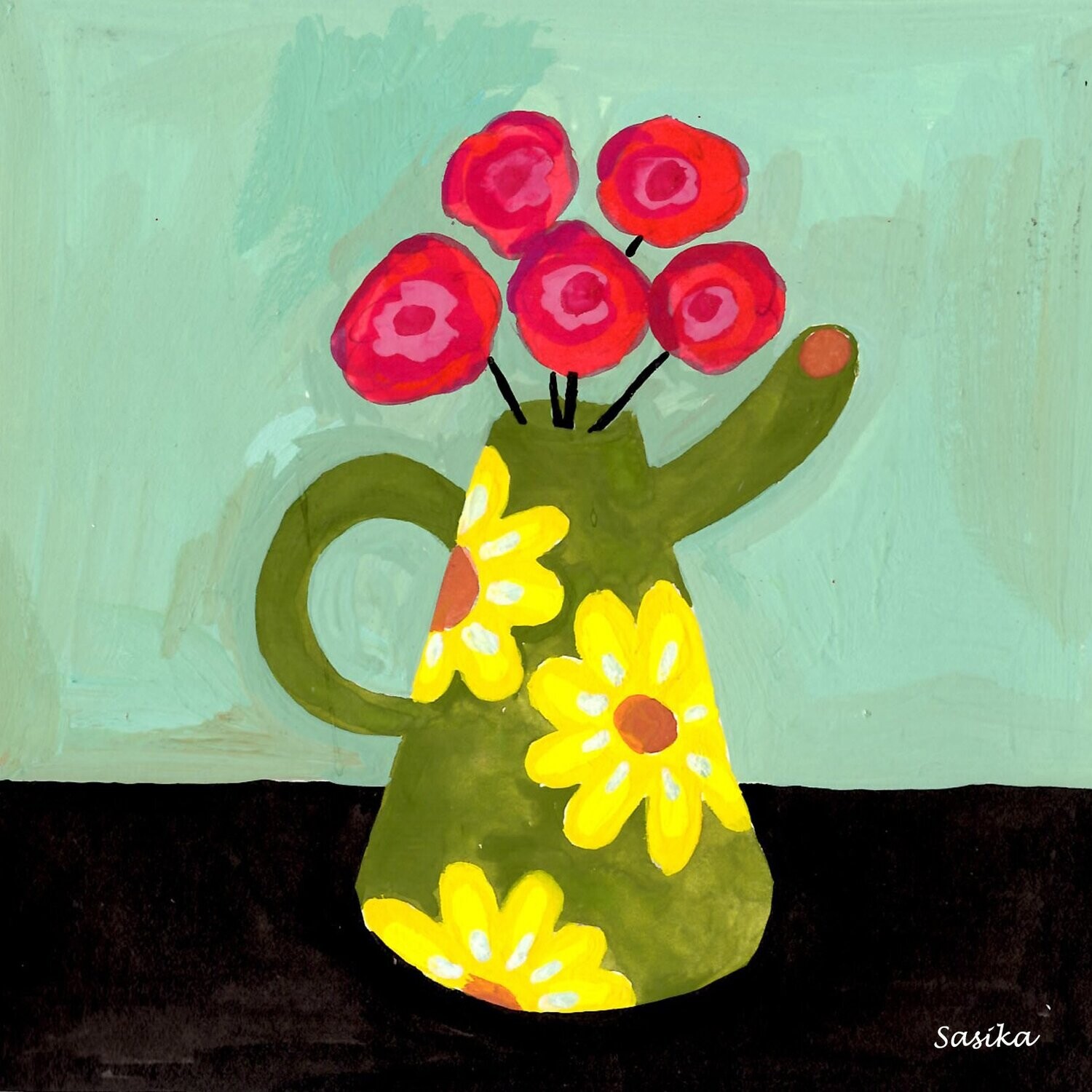 Kaart 'Rozen in theepot'