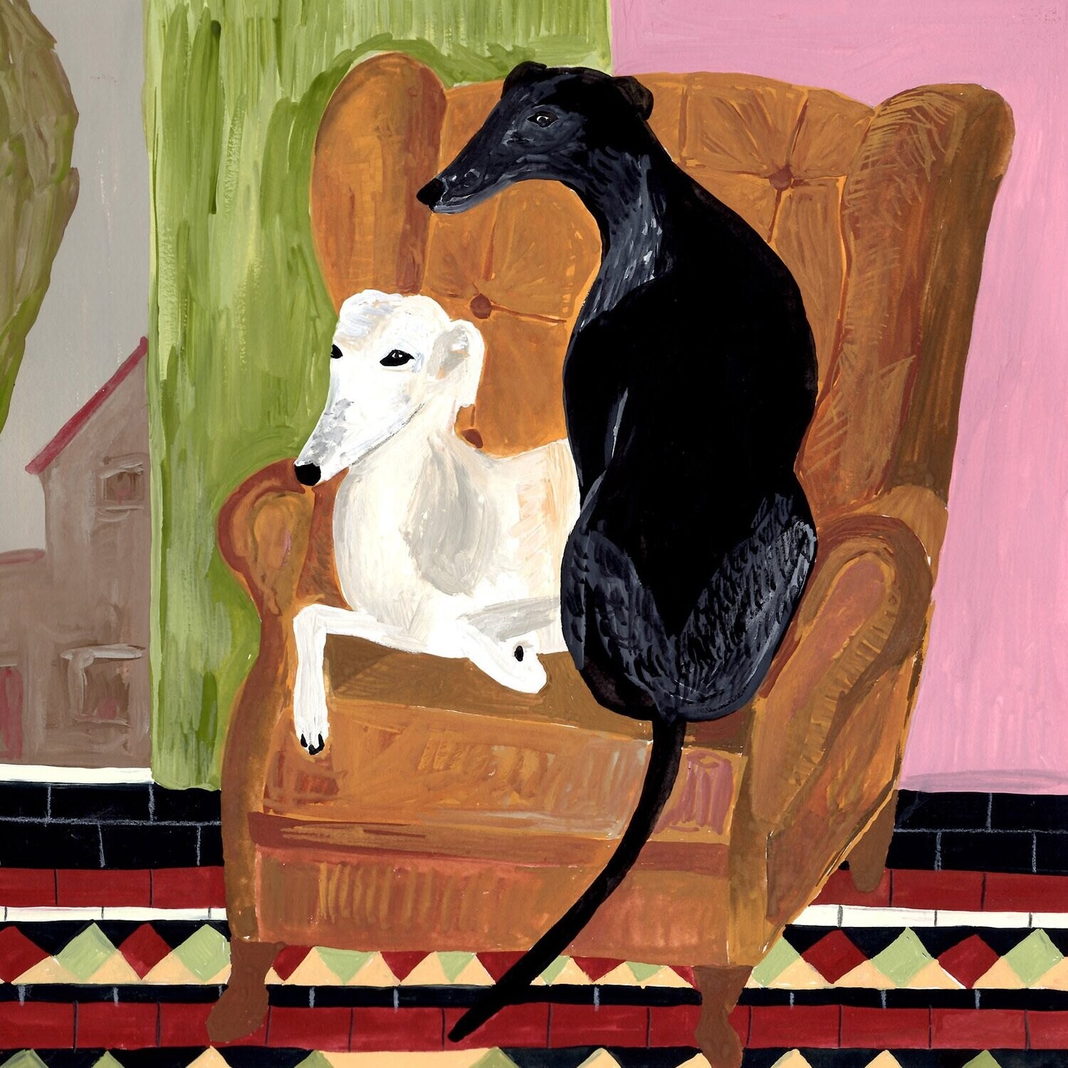 Kaart 'Galgo's in stoel'