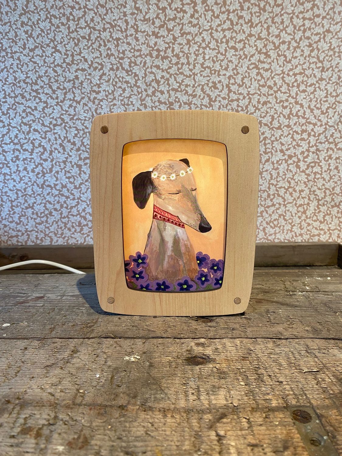 Postcardlamp Maple