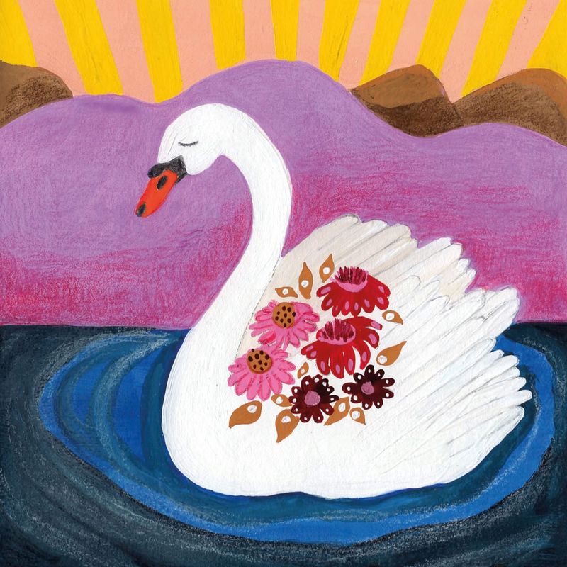 Kaart "Bloemen Zwaan"