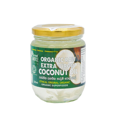 Organic Raw Extra Virgin Coconut Oil 225ml