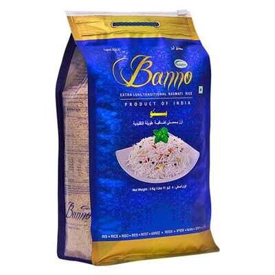 Banno Extra Long Grain Traditional Basmati Rice - 5kg