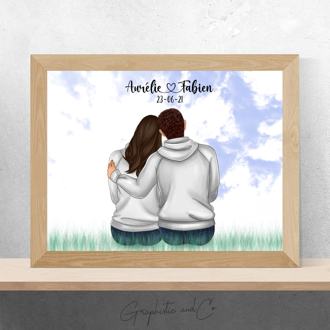 Portrait de Couple  | Cadeau de Saint Valentin