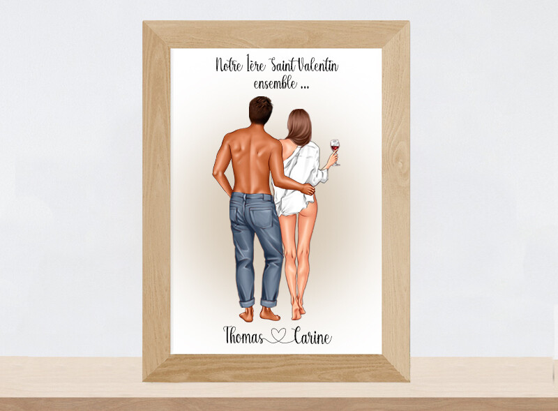 Portrait de Couple &quot;à nous!&quot;  | Cadeau de Saint Valentin