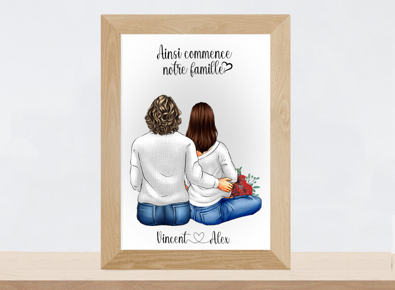 Portrait de Couple &quot;bientôt parents&quot; | Faire-Part de Naissance