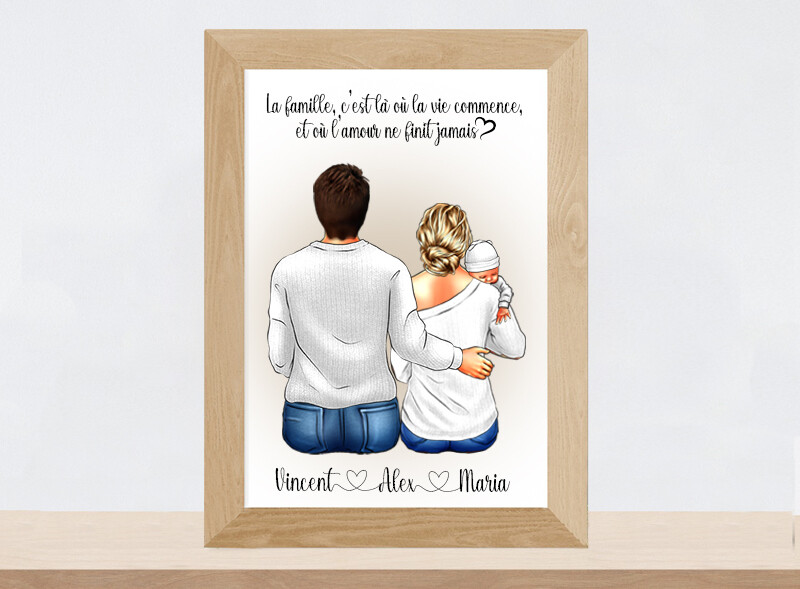 Portrait de couple ou Famille avec nouveau-né