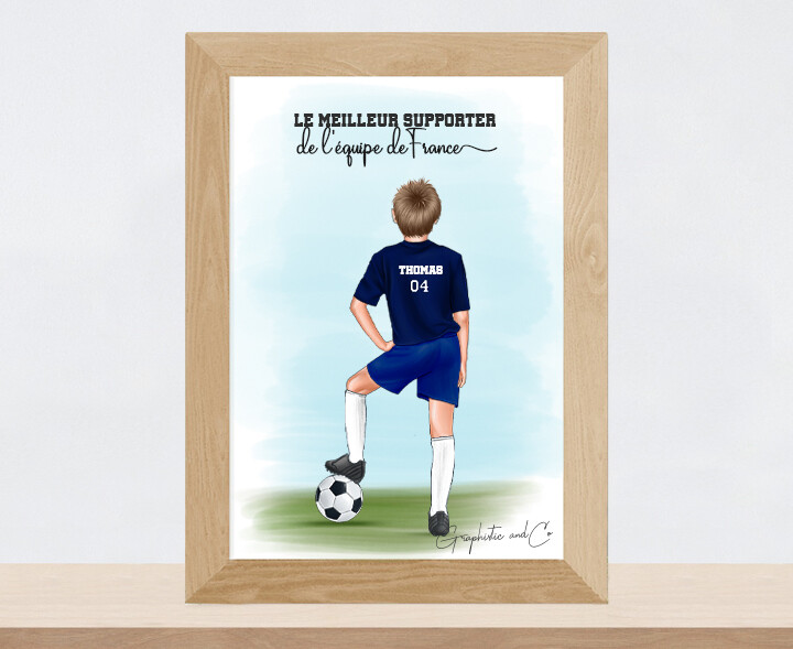 Cadeau pour &quot;Passionné(es) de Foot&quot; | Portrait personnalisée