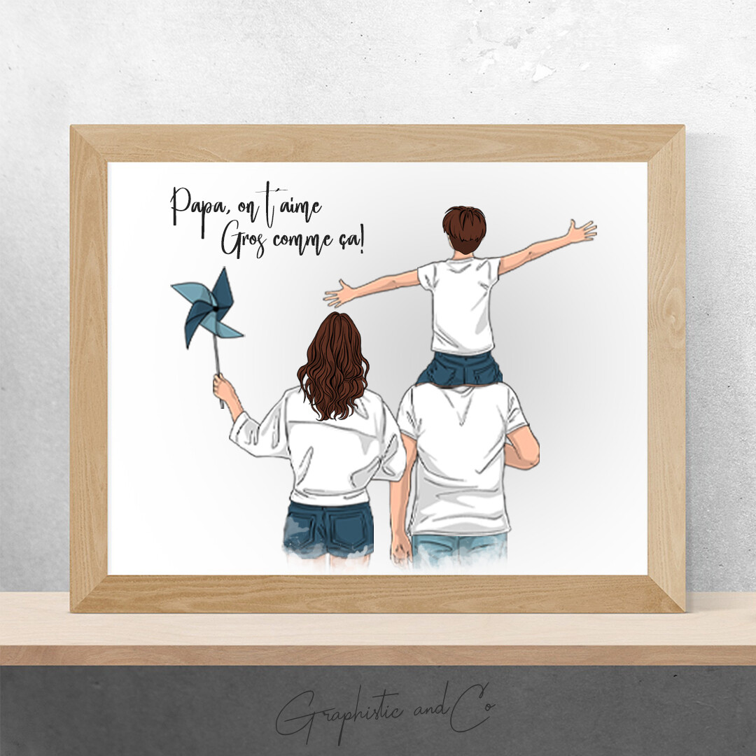 Portrait de Famille personnalisé | Cadeau pour toutes les occasions