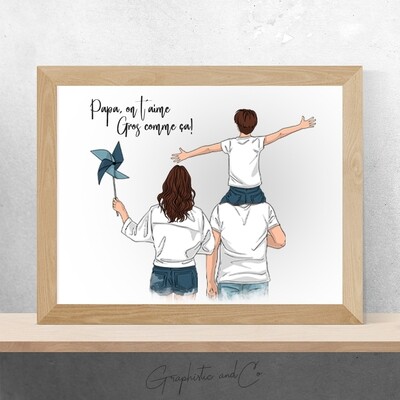 Portrait de Famille personnalisé | Cadeau pour toutes les occasions