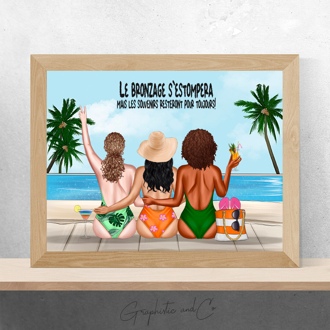 Portrait d&#39;été &quot;les meilleurs souvenirs&quot; | Cadeau de vacances