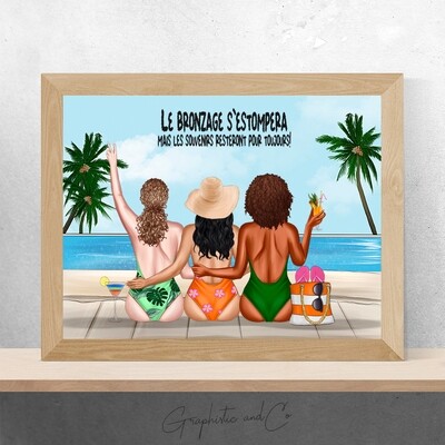 Portrait d&#39;été &quot;les meilleurs souvenirs&quot; | Cadeau de vacances