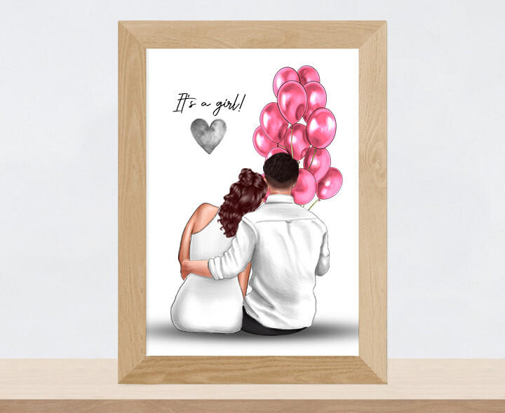 Portrait de Couple ou Famille &quot;Tendresse&quot;  | Cadeau de Saint Valentin, Fête des mères