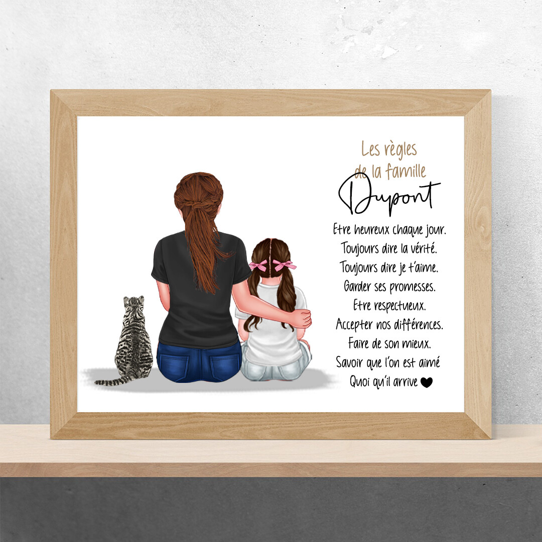 Portrait &quot;les Règles de la Famille&quot; avec ou sans Animal de Compagnie