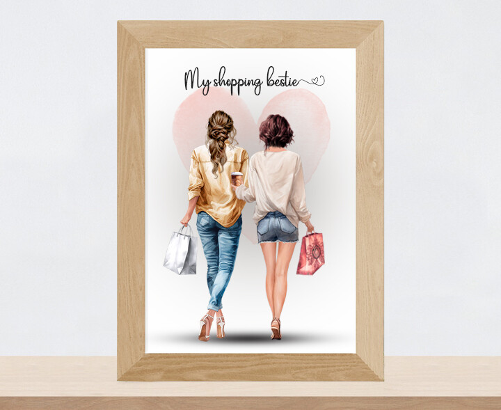 Portrait Amies | Besties shopping | Cadeau meilleure amie