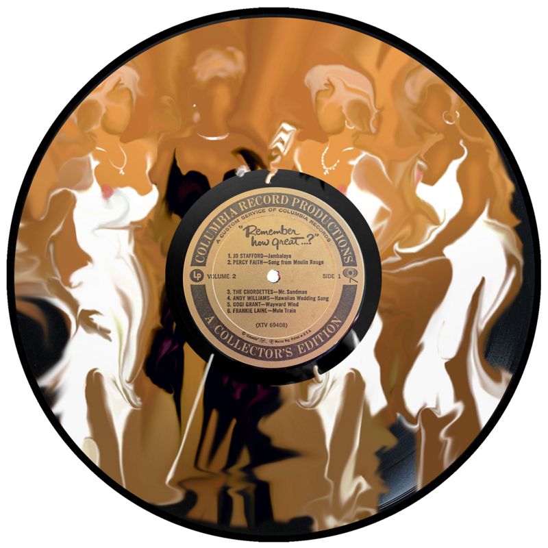 Steve Bloom Artist, Chordettes original artwork, vinyl, record,
