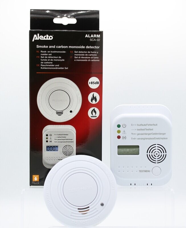 Alecto SCA-02 Rook- en Koolmonoxidemelder set