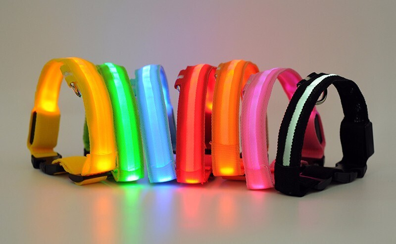 LED Pet Dog Collar,Night Safety Flashing