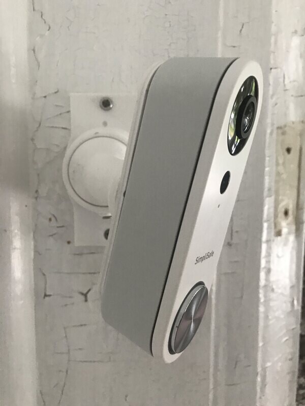 Simplisafe Doorbell Swiveling Bracket 90 Degree Mount