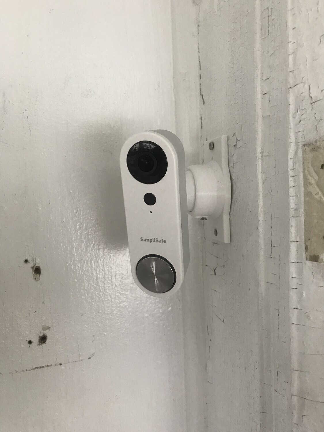 thumbnail image 2 of SimpliSafe Video Doorbell Pro 90 Degree Wedge Mount – 3D Printed White Angle Bracket 2 of 2