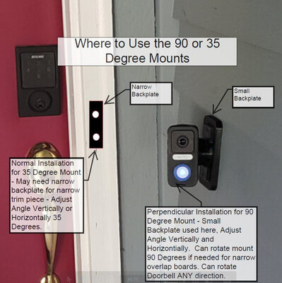 Night Owl Doorbell 90 Degree Swivel Tilting Mount