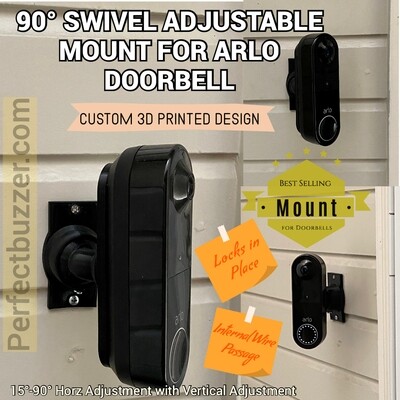 Arlo Doorbell 90 Degree Swivel Tilting Mount